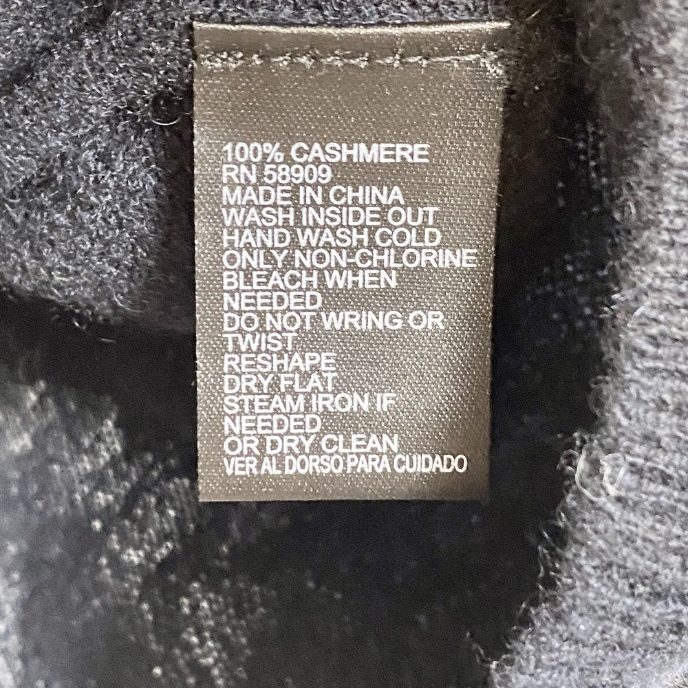 Antonio Milani Sz XS Sweater 100% Cashmere Black Quiet Luxury Office Career Work - Picture 6 of 6